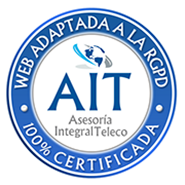 Este sello garantiza que la empresa OSINAGA, S.L. con CIF/NIF B20850426 ha sido adaptada a la RGPD y la LSSICE por AIT - Asesoría Integral Teleco. Registros de AIT con el N.º AIT001012